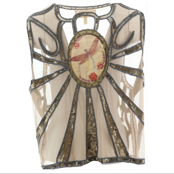 Sheryl Crow Beaded Hero Vests Nude - Picture 3 of 7